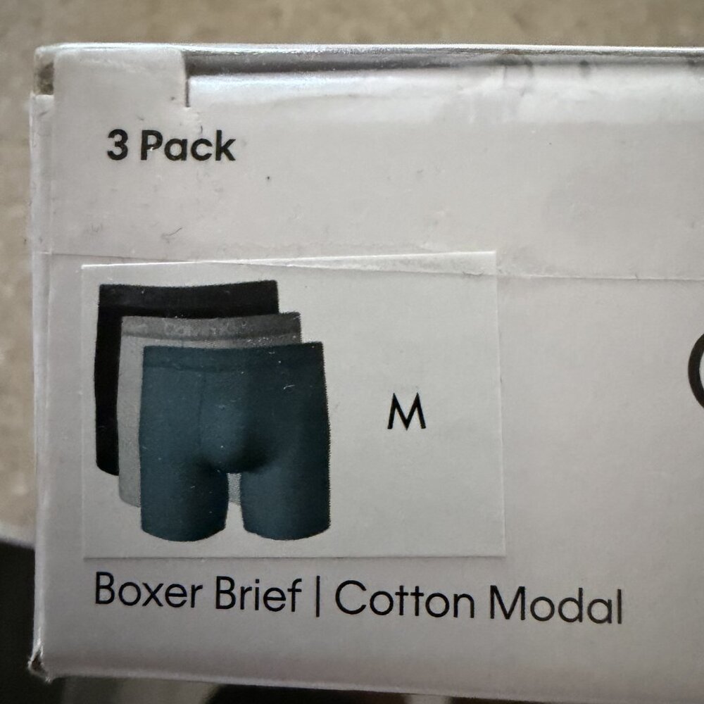 Calvin Klein 3 Pack Boxer Briefs Size M NIB - Picture 3 of 4